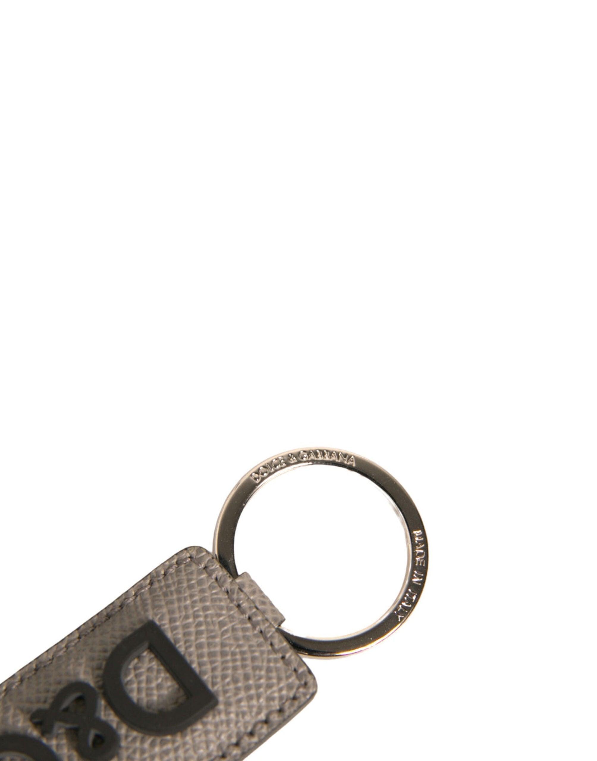 Dolce & Gabbana Beige DG Logo Leather Gold Metal Men Keychain Keyring LUNESCAPE