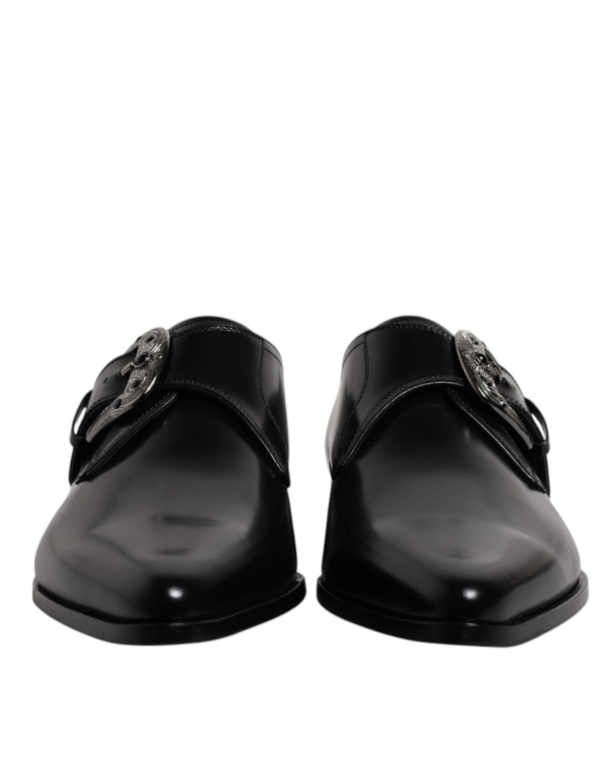 Dolce & Gabbana Black Leather Monk Strap Formal Shoes LUNESCAPE