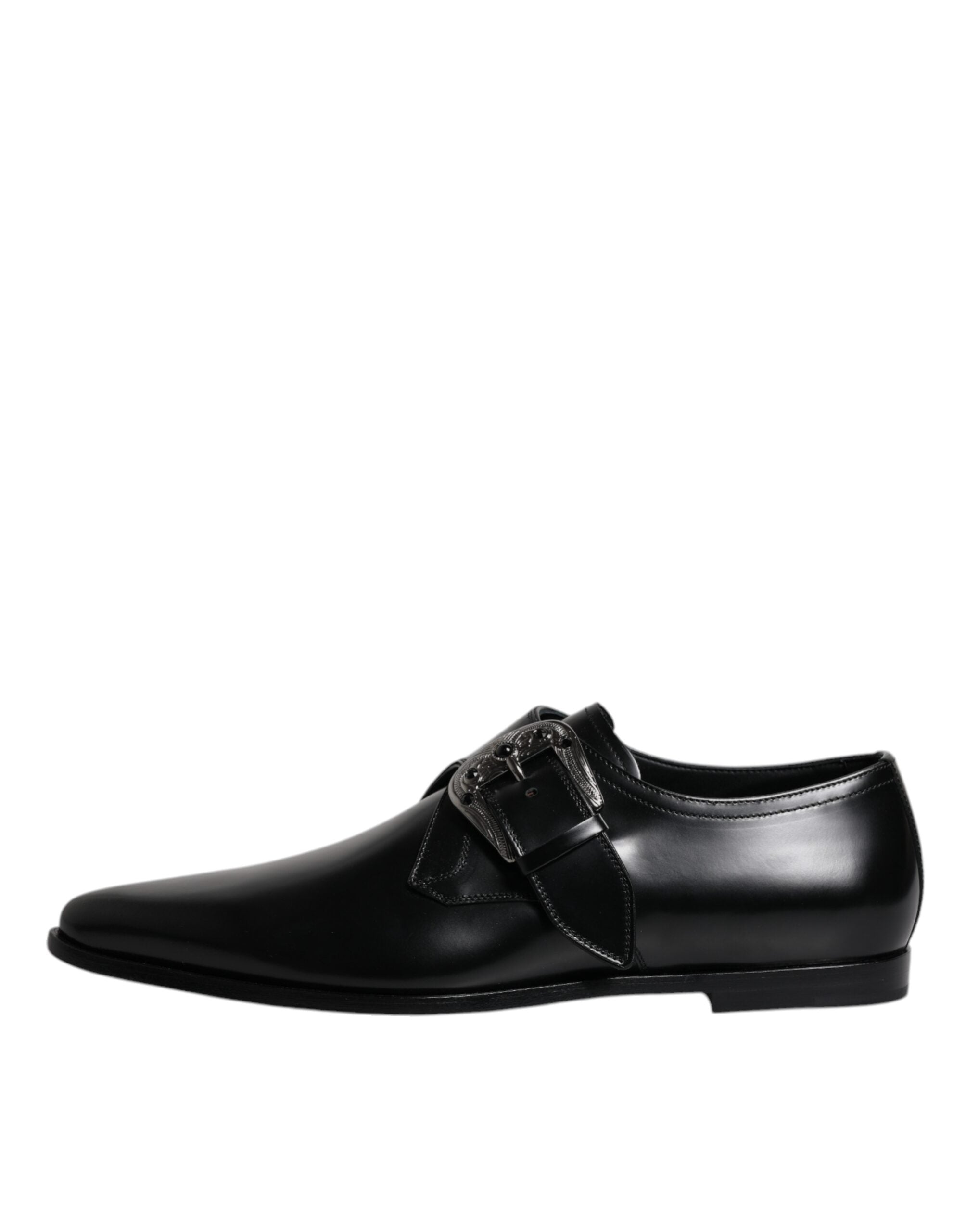 Dolce & Gabbana Black Leather Monk Strap Formal Shoes LUNESCAPE