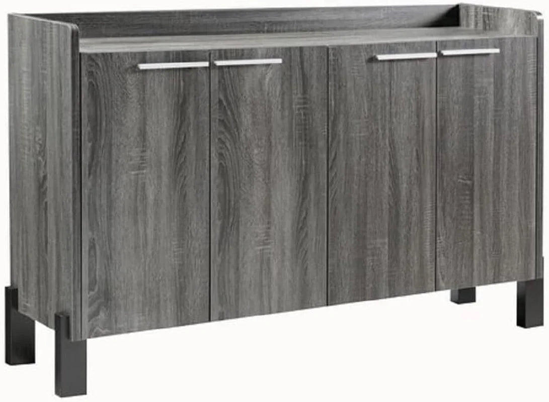 62″ Large Dining Server Cupboard Buffet Console Table in Distressed LUNESCAPE