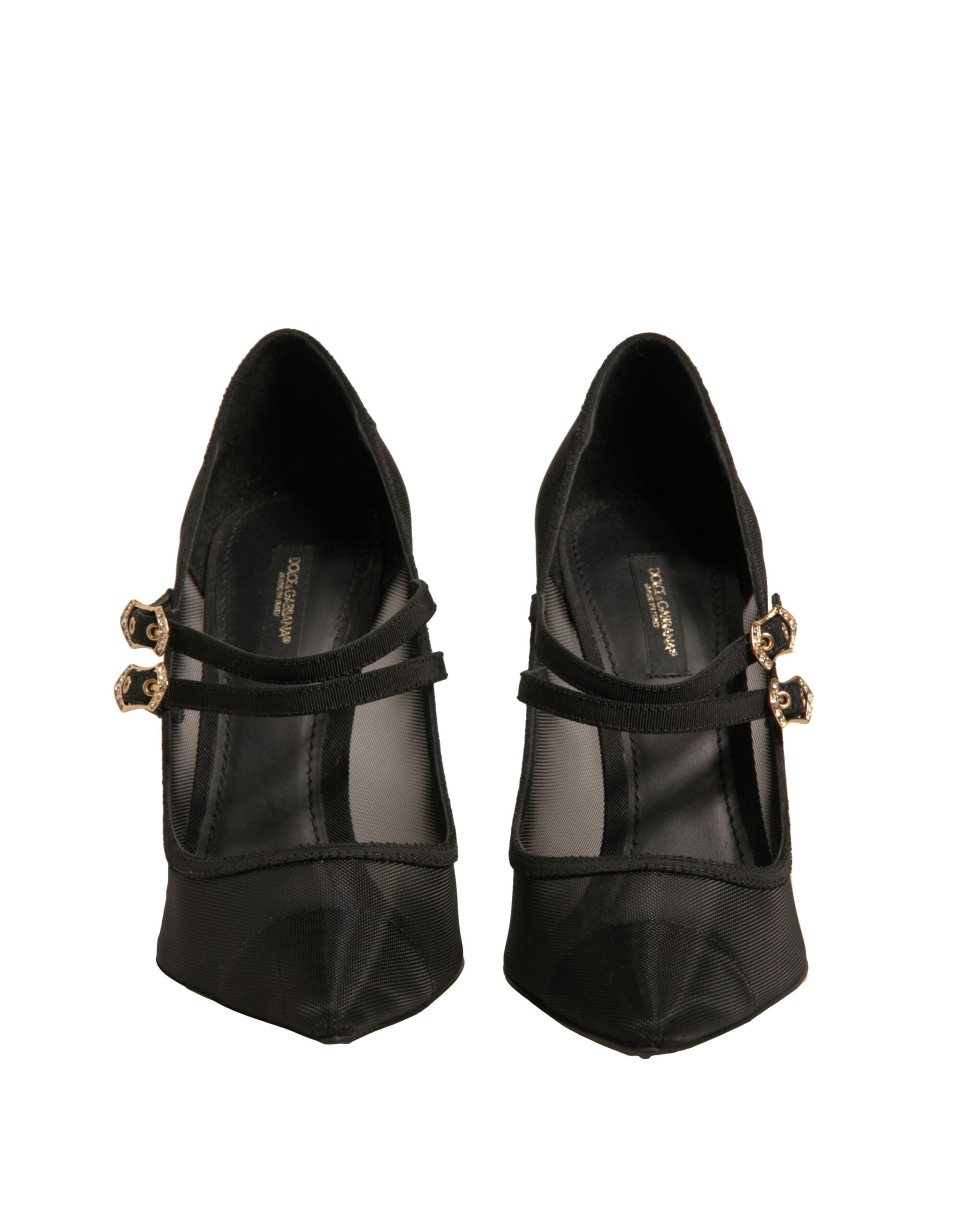 Dolce & Gabbana Black Mesh Mary Jane Stiletto Heel Pump LUNESCAPE