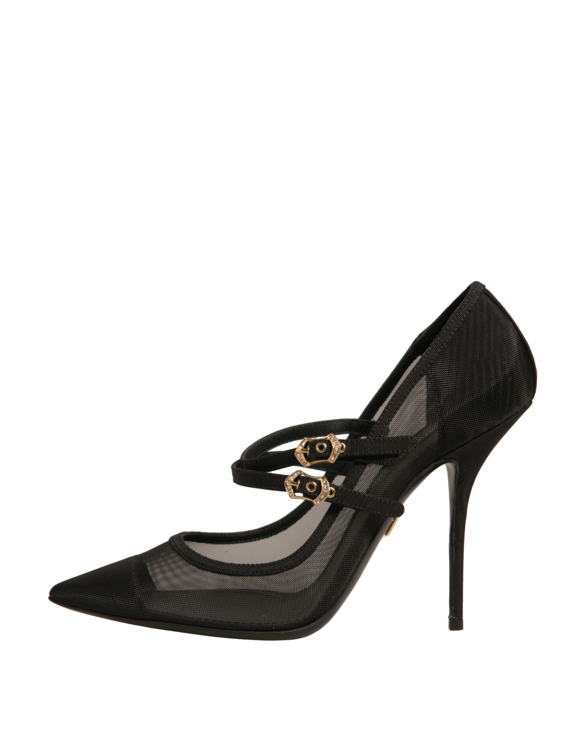 Dolce & Gabbana Black Mesh Mary Jane High Heels Pumps Shoes LUNESCAPE