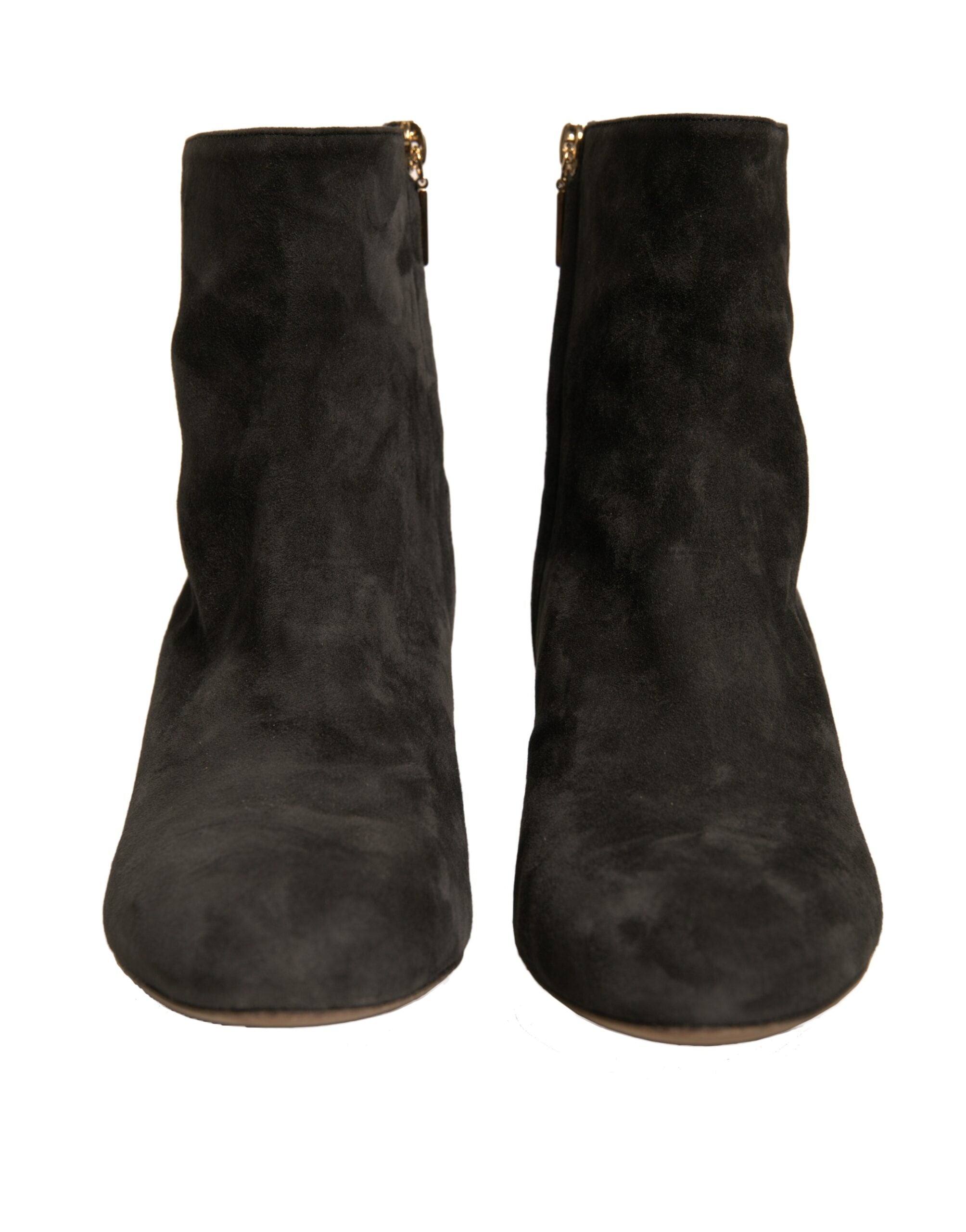 Dolce & Gabbana Black Embellished Heel Block Heel Ankle Boot LUNESCAPE