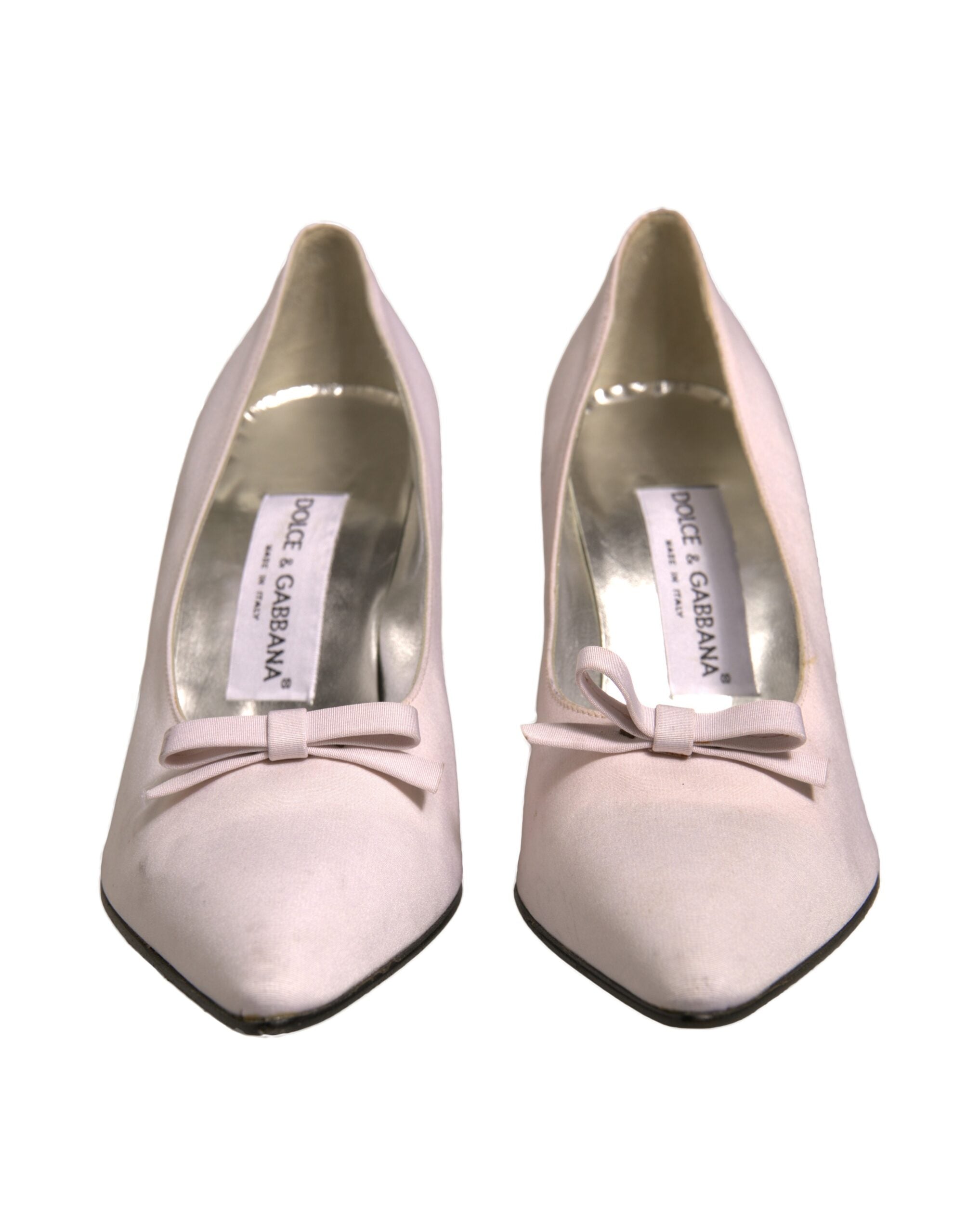 Dolce & Gabbana White Leather High Heels Pump LUNESCAPE
