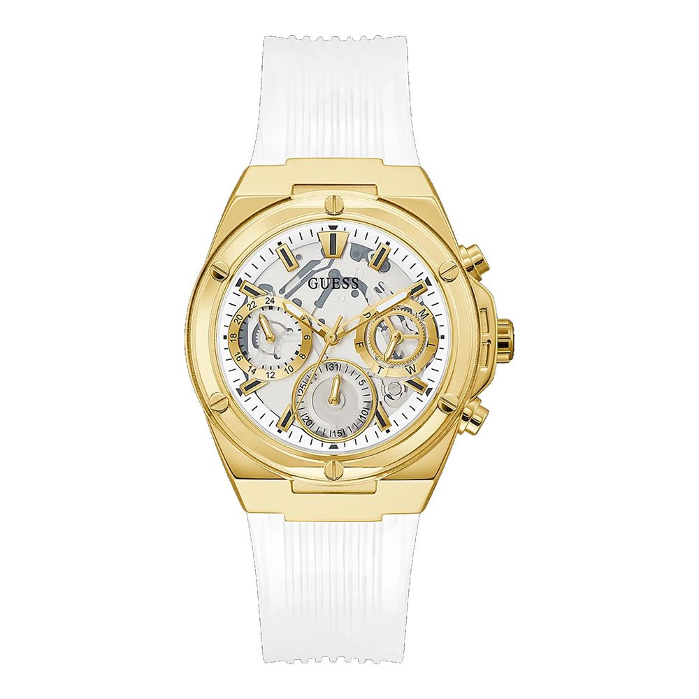 Guess White Rubber Watch LUNESCAPE