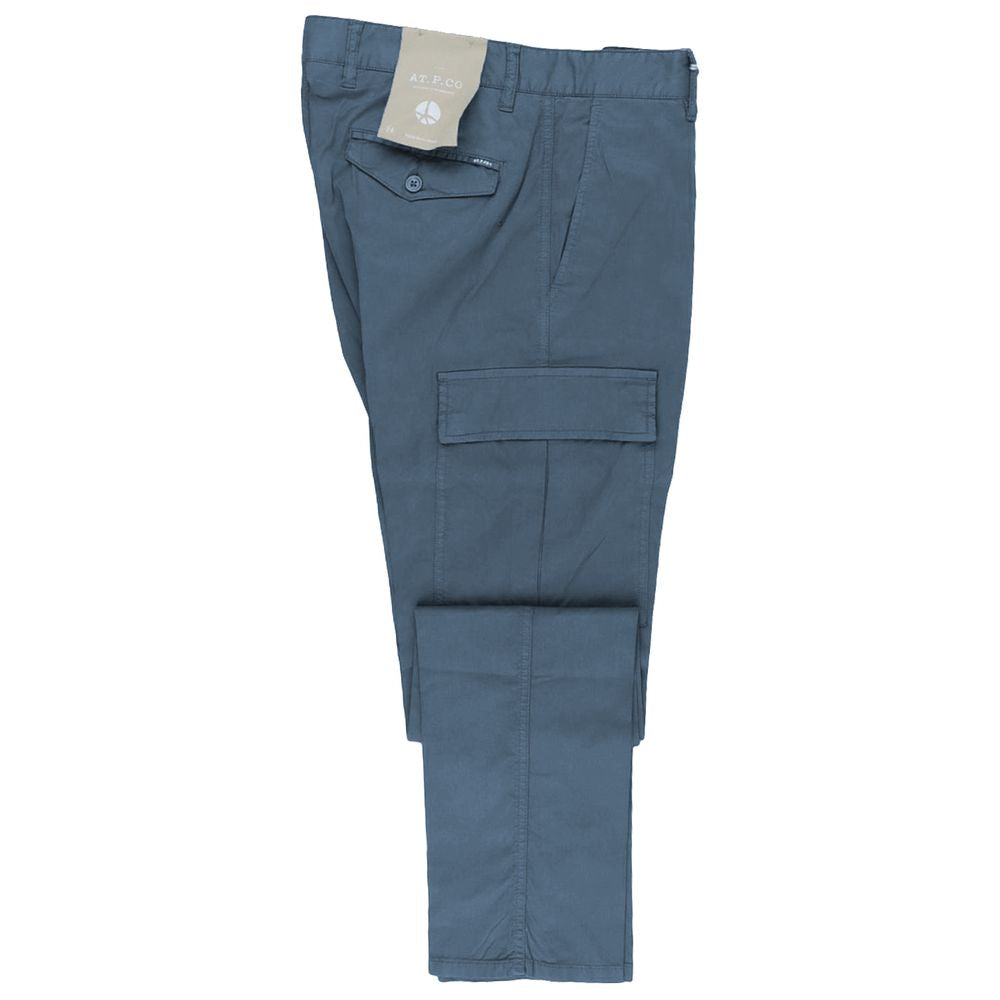 AT.P.CO Light Blue Cotton Men Trouser LUNESCAPE