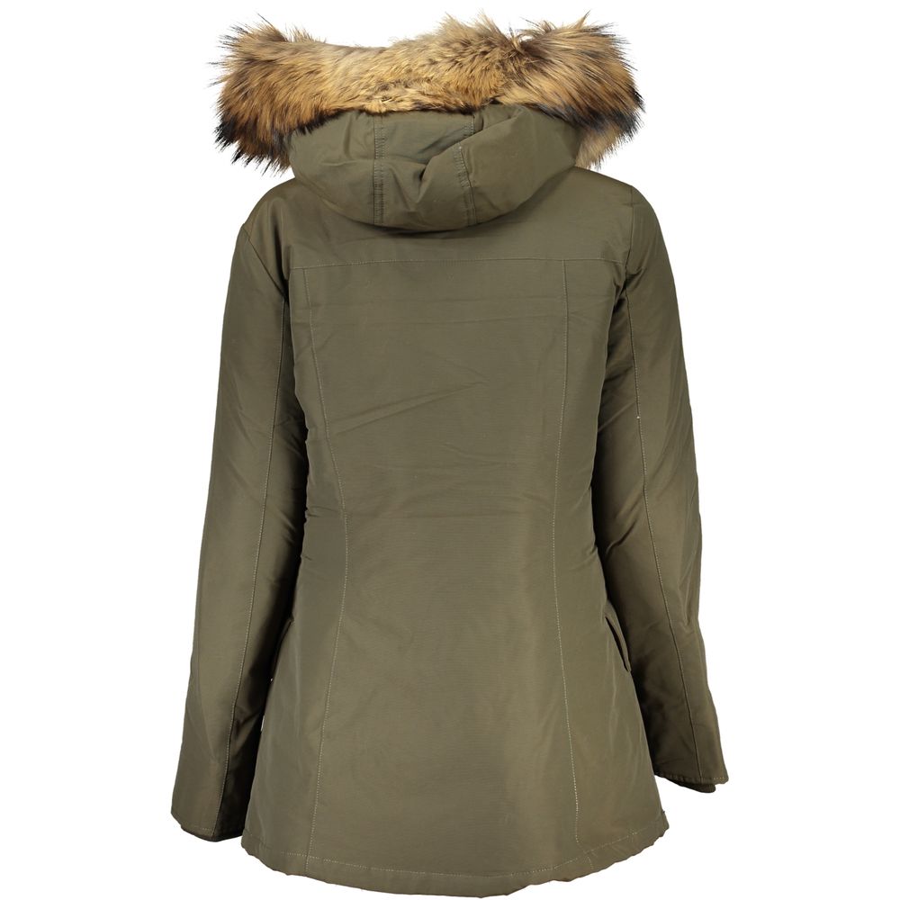 Woolrich Green Cotton Jackets & Coat LUNESCAPE