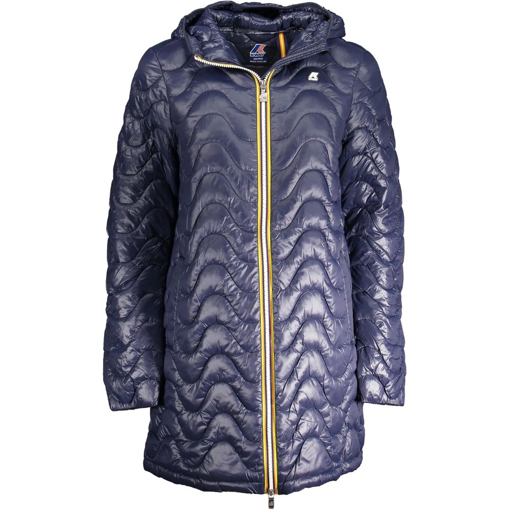 K-WAY Blue Polyamide Jackets & Coat LUNESCAPE