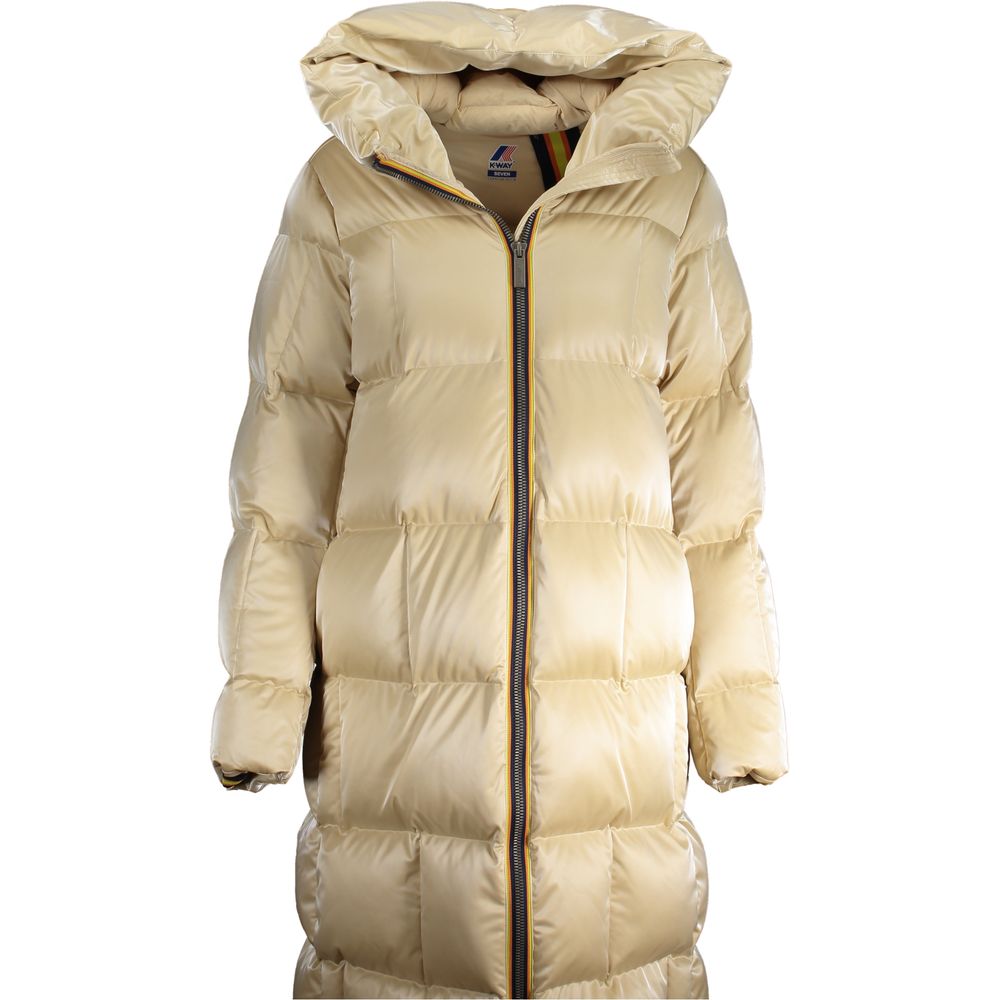 K-WAY Beige Polyester Jackets & Coat LUNESCAPE