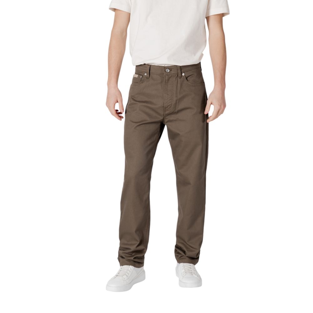 Calvin Klein Jeans Green Cotton Pant LUNESCAPE