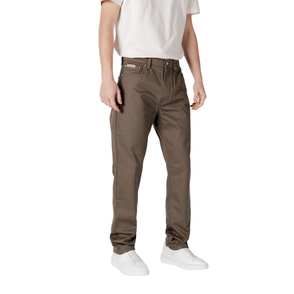 Calvin Klein Jeans Green Cotton Pant LUNESCAPE