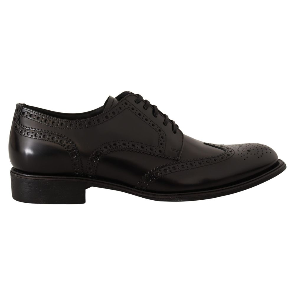 Dolce & Gabbana Black Leather Formal LUNESCAPE