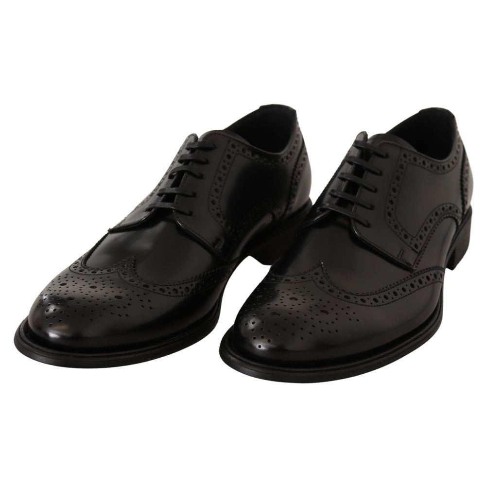 Dolce & Gabbana Black Leather Formal LUNESCAPE
