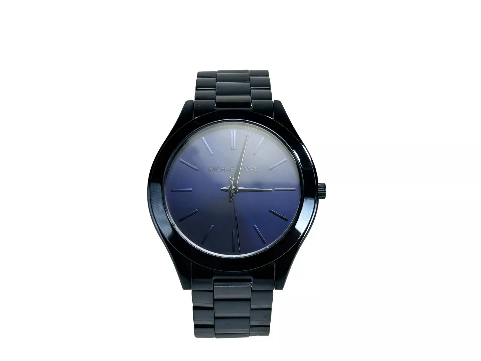 Michael Kors Slim Runway Stainless Steel Watch MK3419 Blue LUNESCAPE