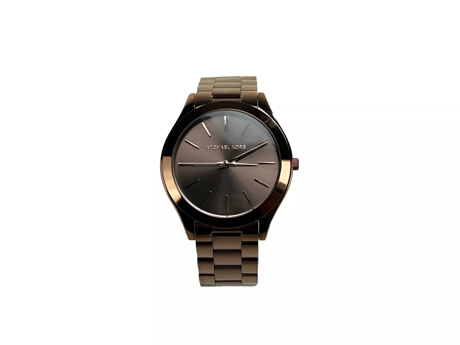Michael Kors Slim Runway Brown Stainless Steel Watch MK3418 LUNESCAPE