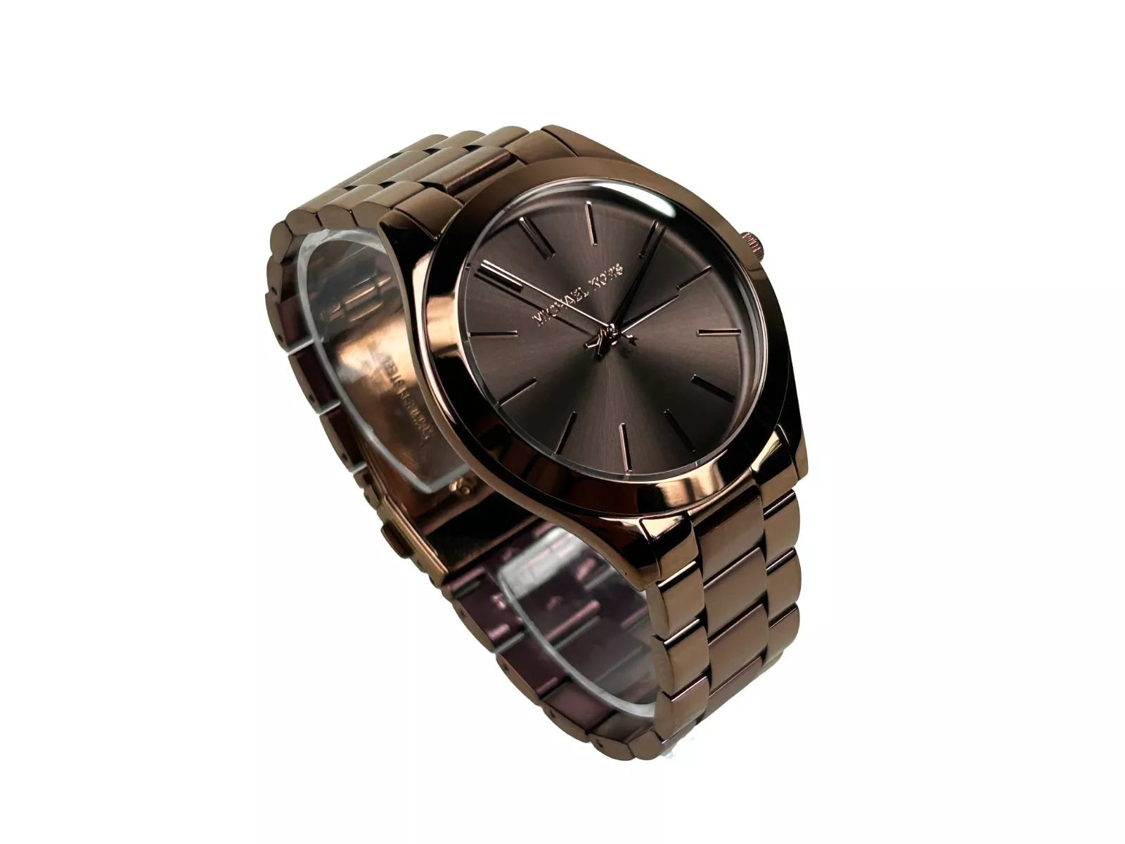 Michael Kors Slim Runway Brown Stainless Steel Watch MK3418 LUNESCAPE