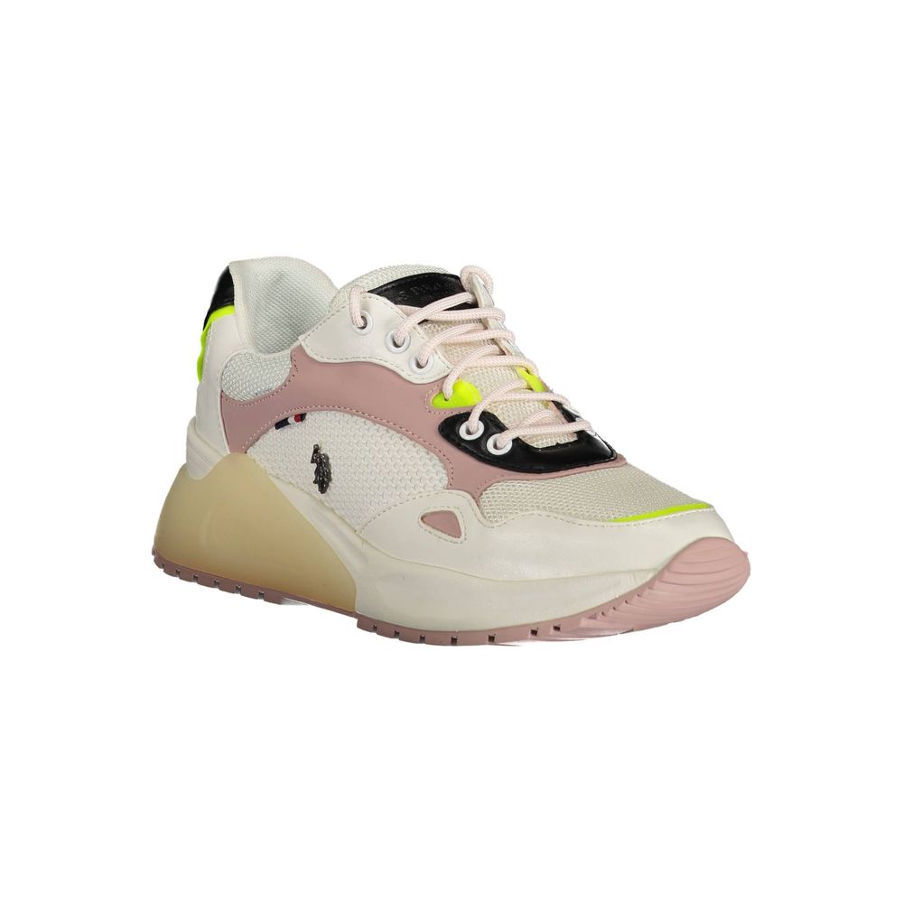 U.S. POLO ASSN. White Polyester Women Sneaker LUNESCAPE