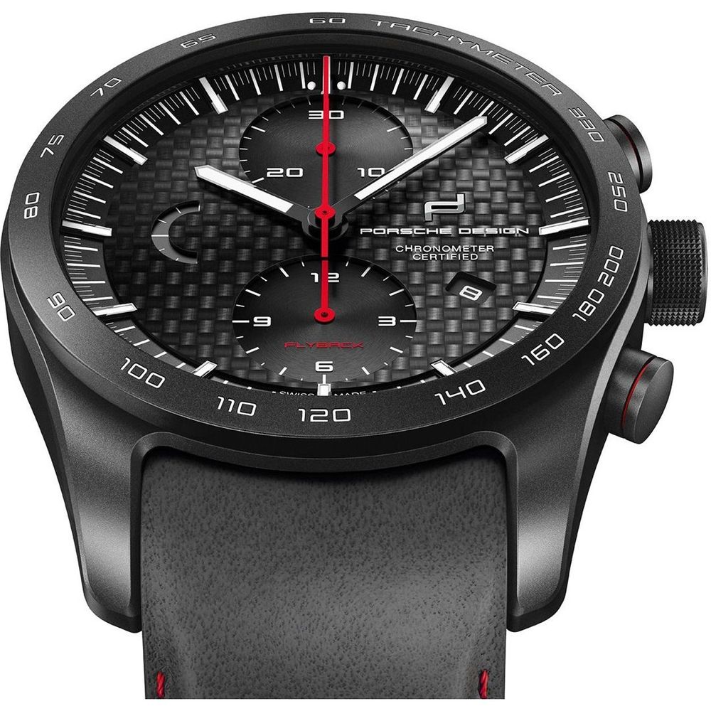 Porsche Design Black Leather Watch LUNESCAPE