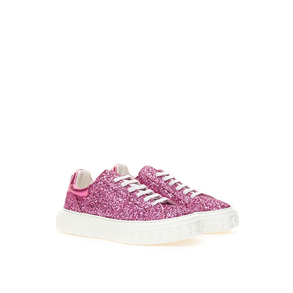 Casadei Fuchsia Elegance Leather Sneakers LUNESCAPE