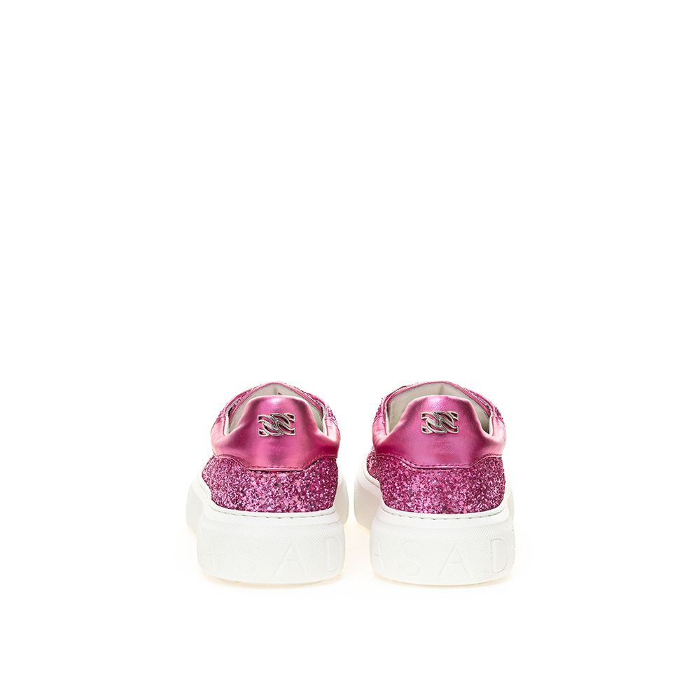 Casadei Fuchsia Elegance Leather Sneakers LUNESCAPE