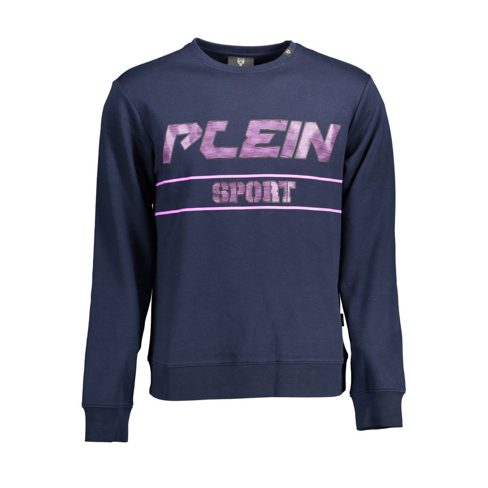 Plein Sport Blue Cotton Men Sweater LUNESCAPE