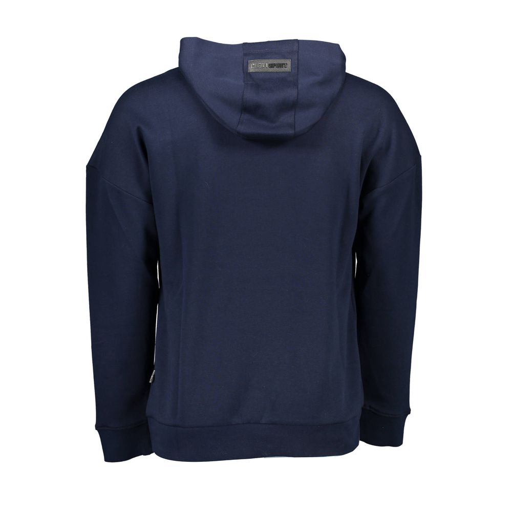 Plein Sport Blue Cotton Men Sweater LUNESCAPE