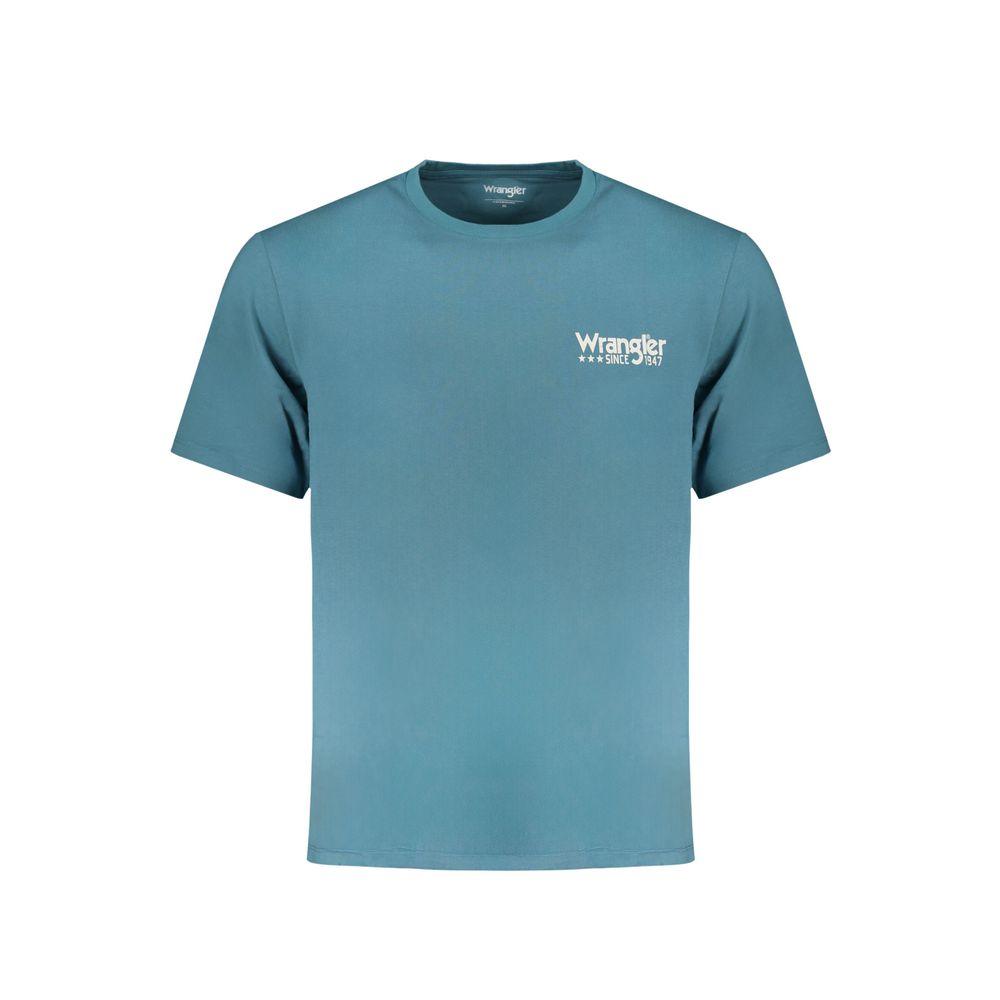 Wrangler Blue Cotton T-Shirt LUNESCAPE