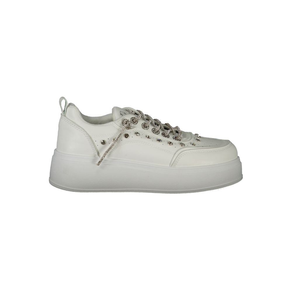 Laura Biagiotti White Polyethylene Women Sneaker LUNESCAPE