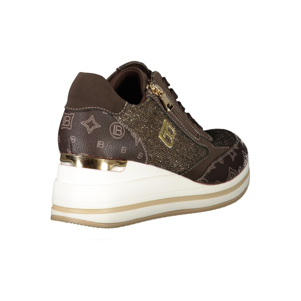 Laura Biagiotti Brown Polyester Women Sneaker LUNESCAPE