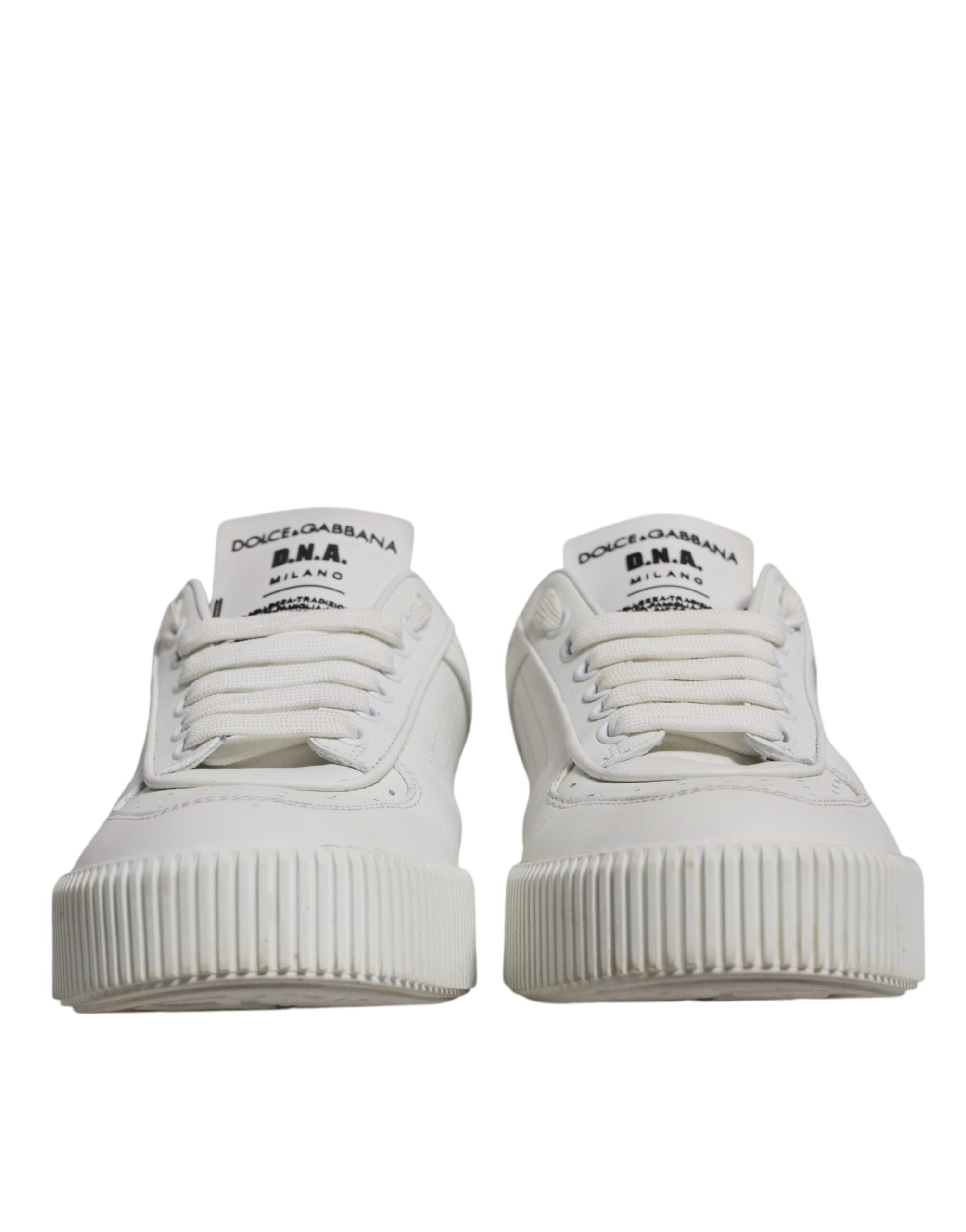 Dolce & Gabbana White Miami Leather Low Top Sneakers Shoes LUNESCAPE