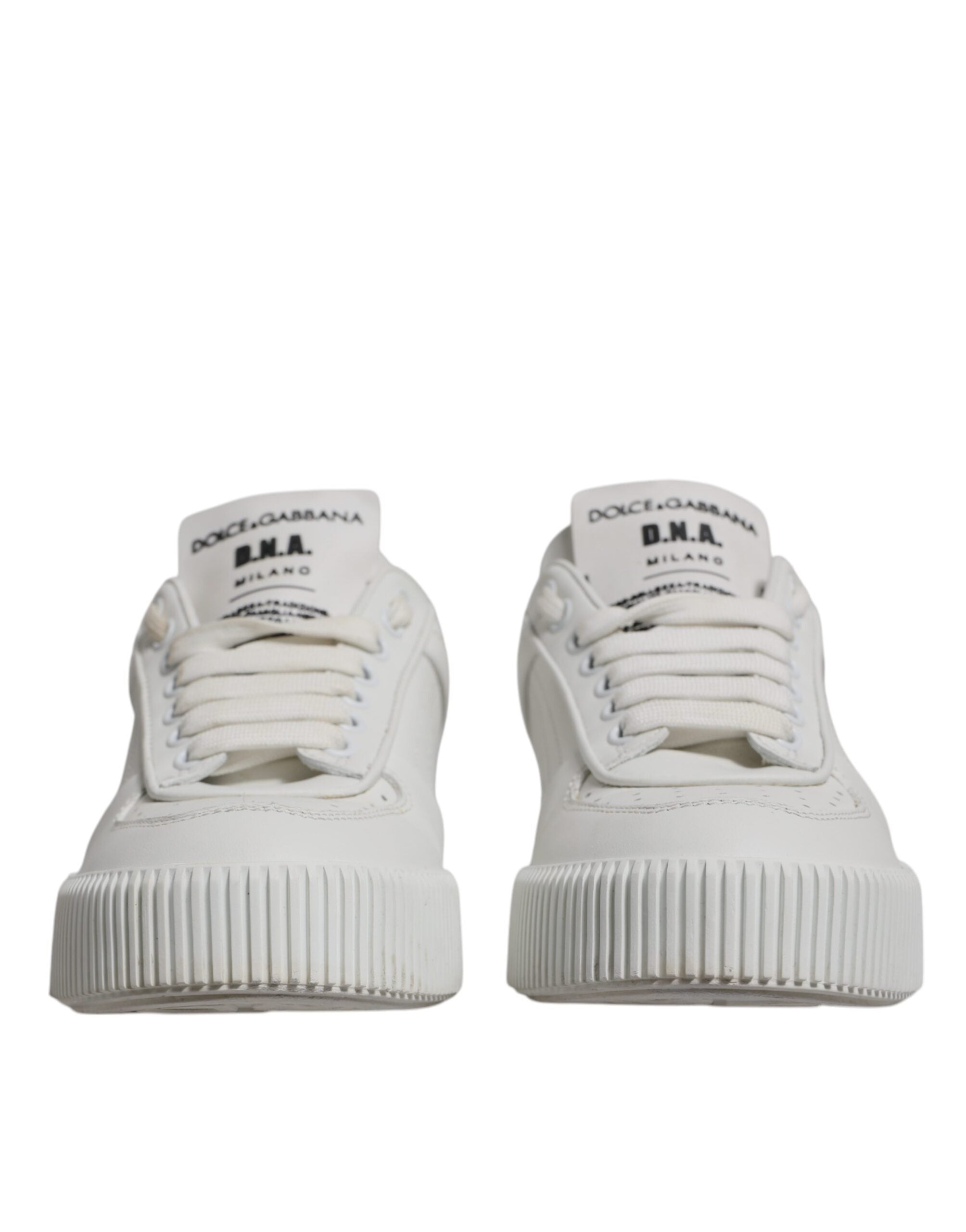 Dolce & Gabbana White Miami Leather Low Top Sneakers Shoes LUNESCAPE