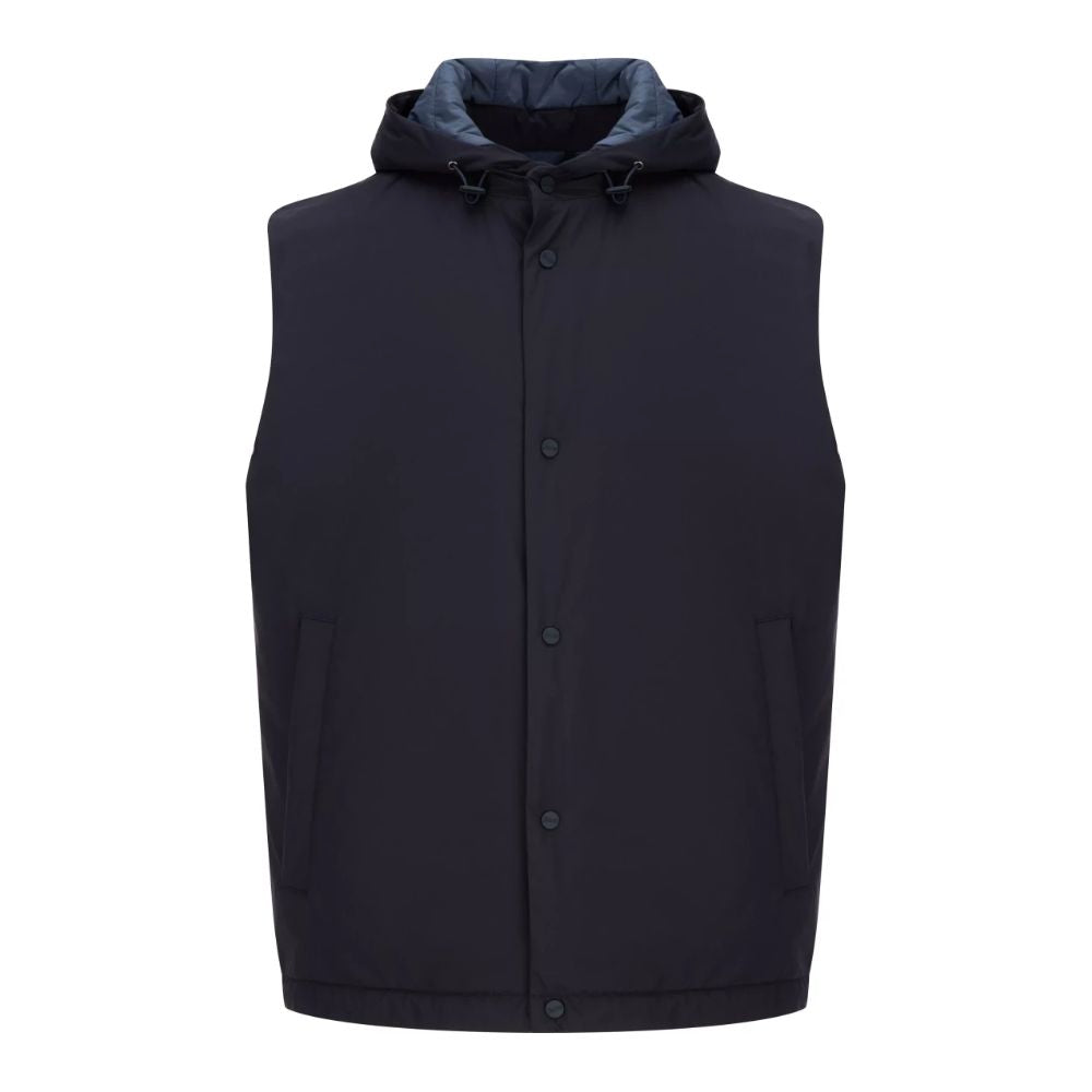 Herno Blue Nylon Vest LUNESCAPE