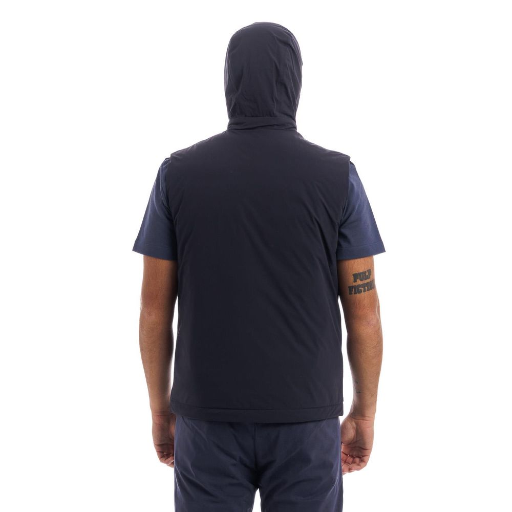 Herno Blue Nylon Vest LUNESCAPE