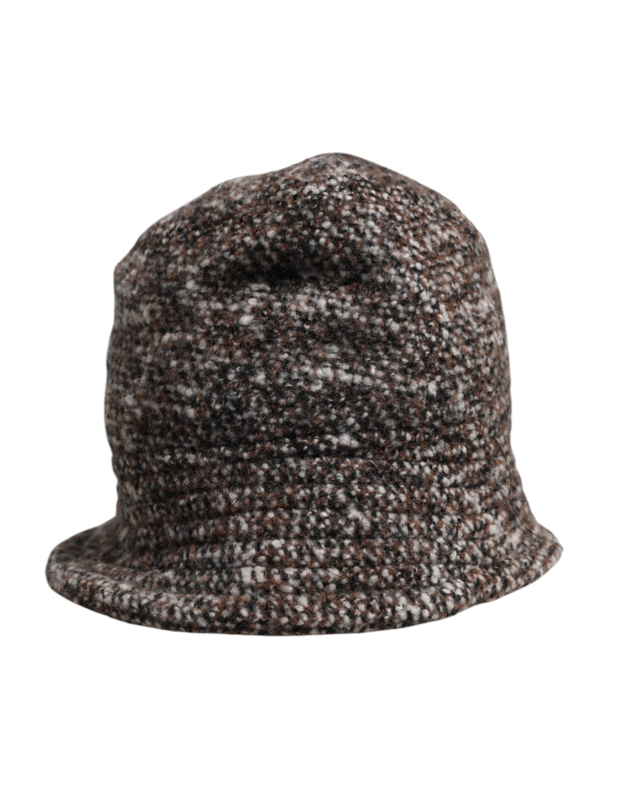 Dolce & Gabbana Brown Alpaca Wool Woven Bucket Hat LUNESCAPE