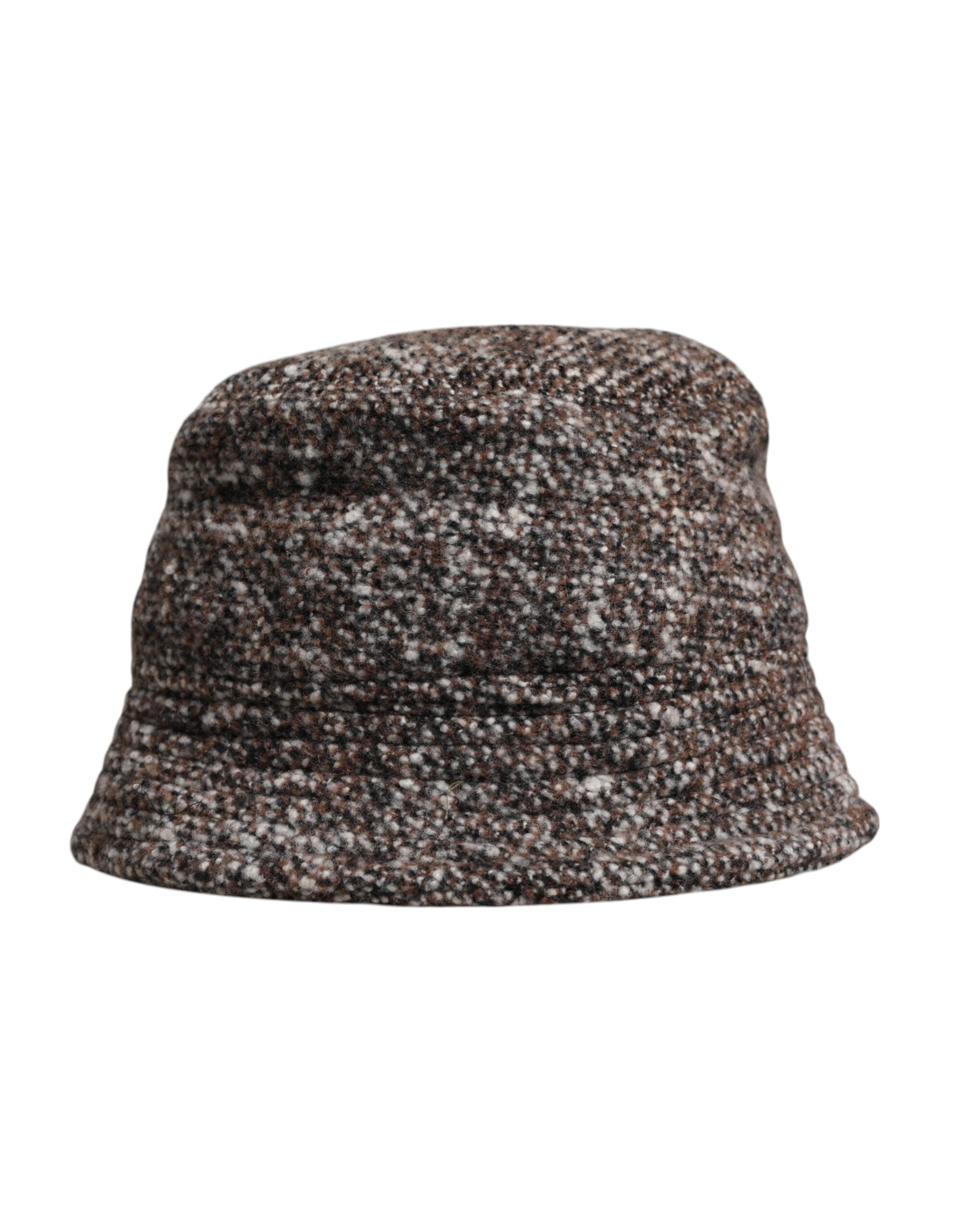 Dolce & Gabbana Brown Alpaca Wool Woven Bucket Hat LUNESCAPE