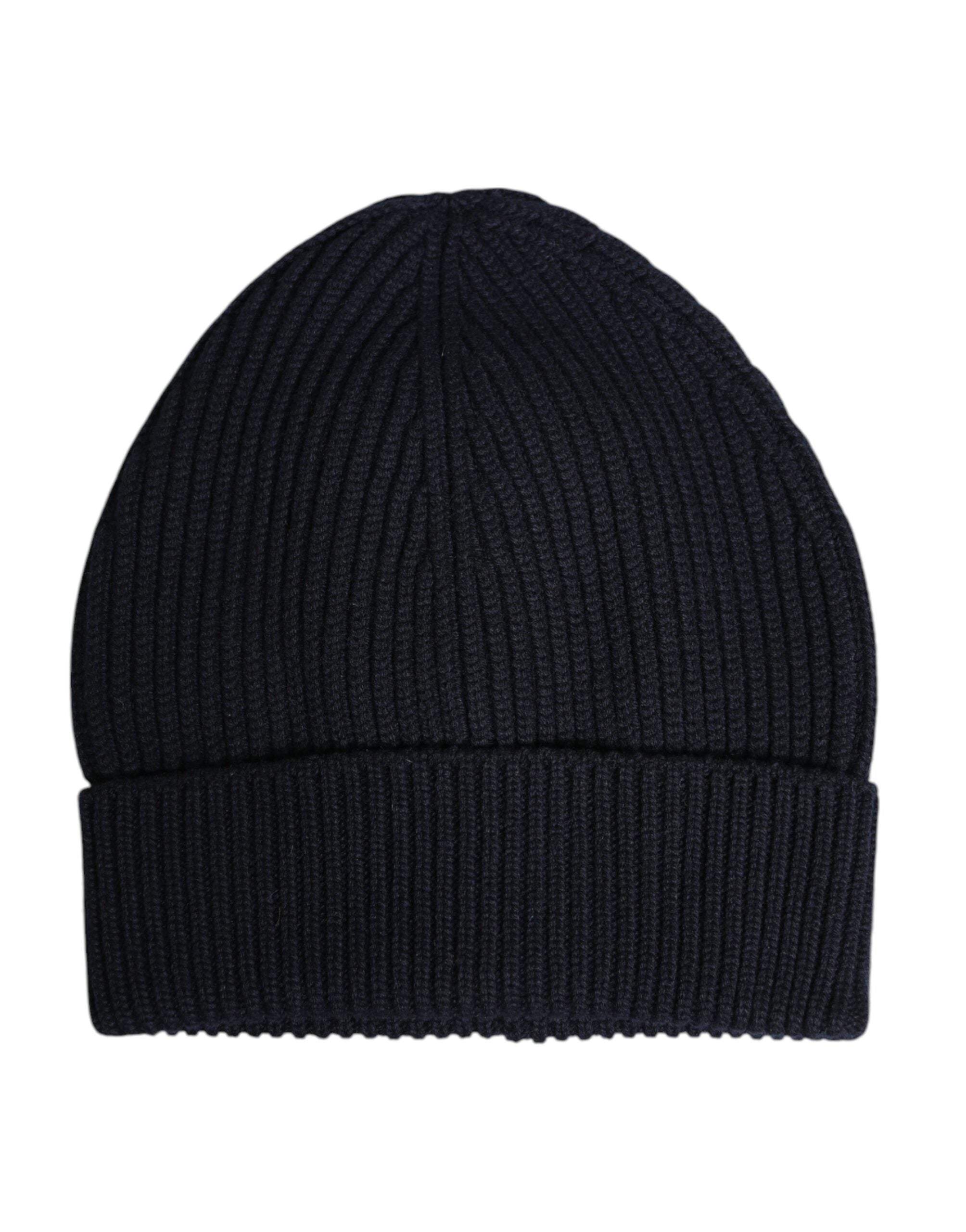 Dolce & Gabbana Black Cashmere Knitted Winter Beanie Hat LUNESCAPE