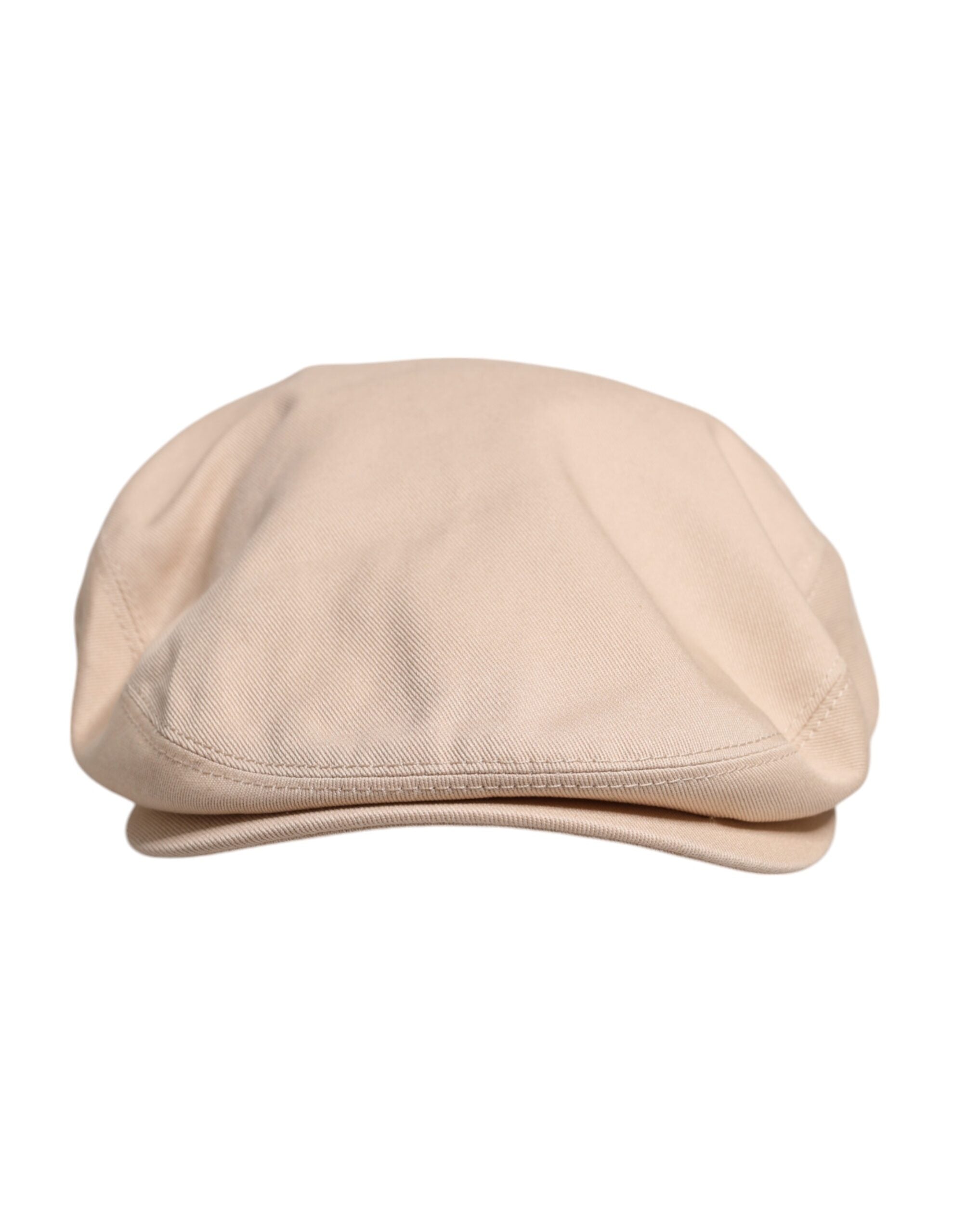 Dolce & Gabbana Beige Cotton Newsboy Capello Cabbie Hat LUNESCAPE