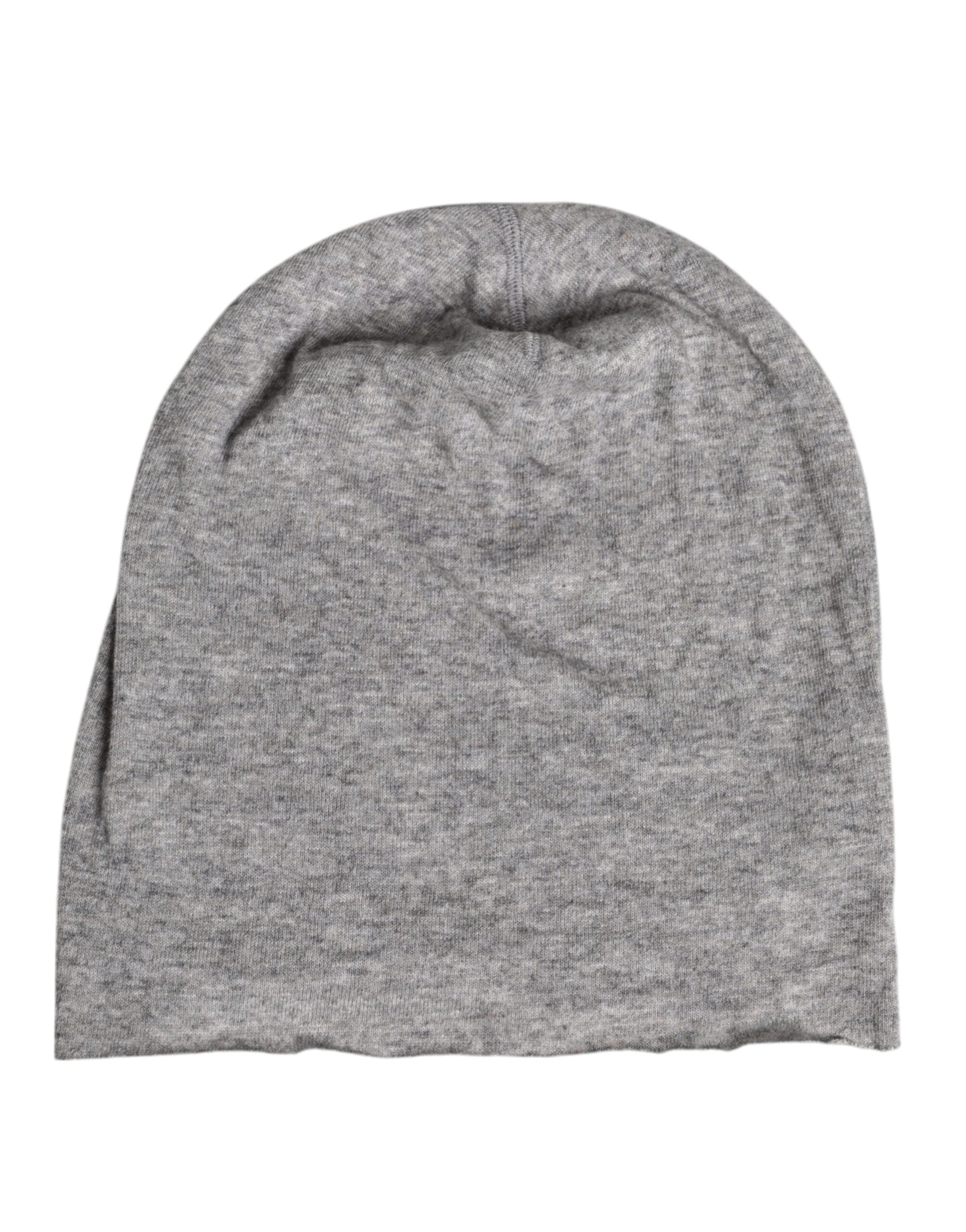 Dolce & Gabbana Gray Viscose Blend Knitted Beanie Cap LUNESCAPE