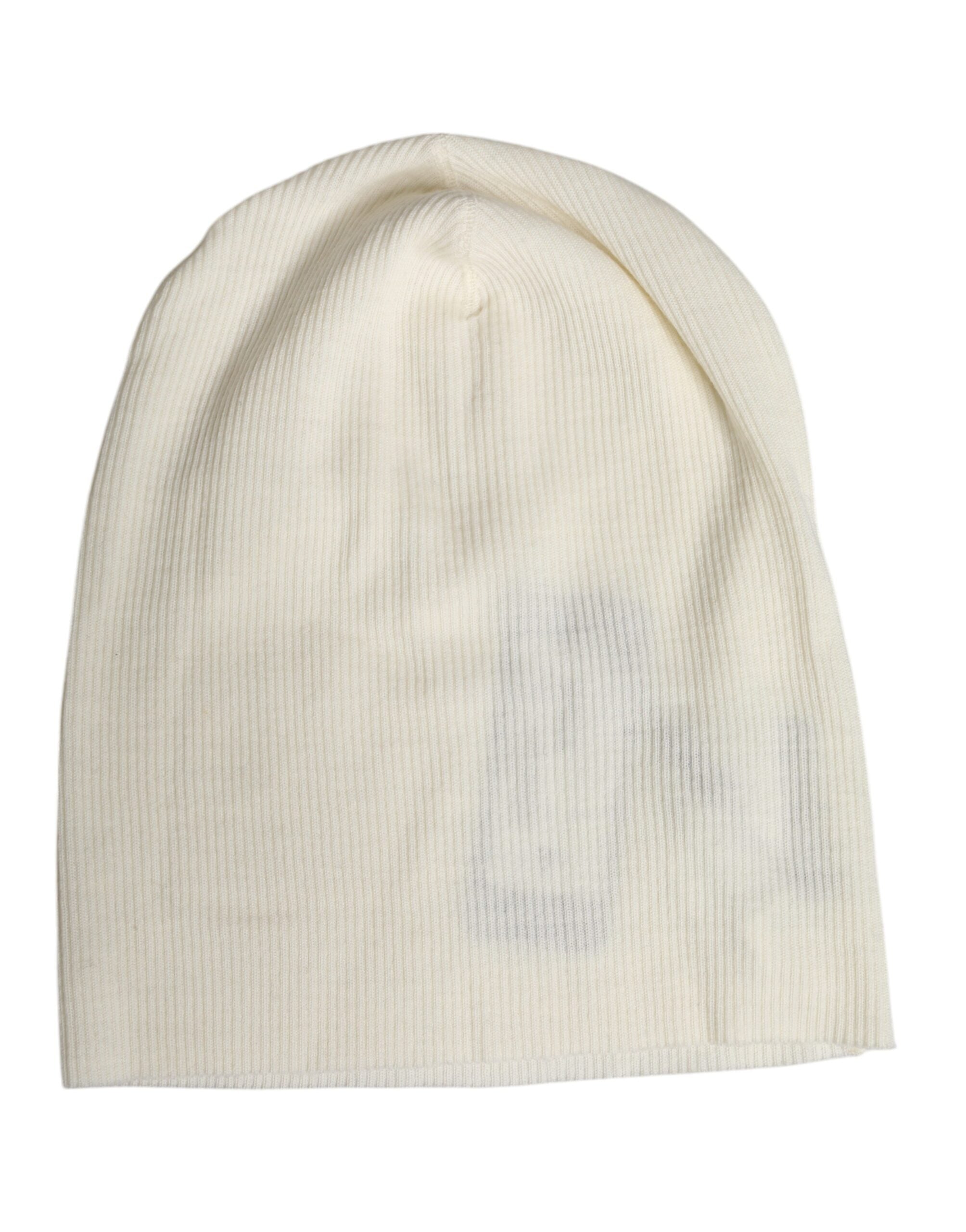 Dolce & Gabbana Beige Wool Blend Knitted Beanie Cap LUNESCAPE