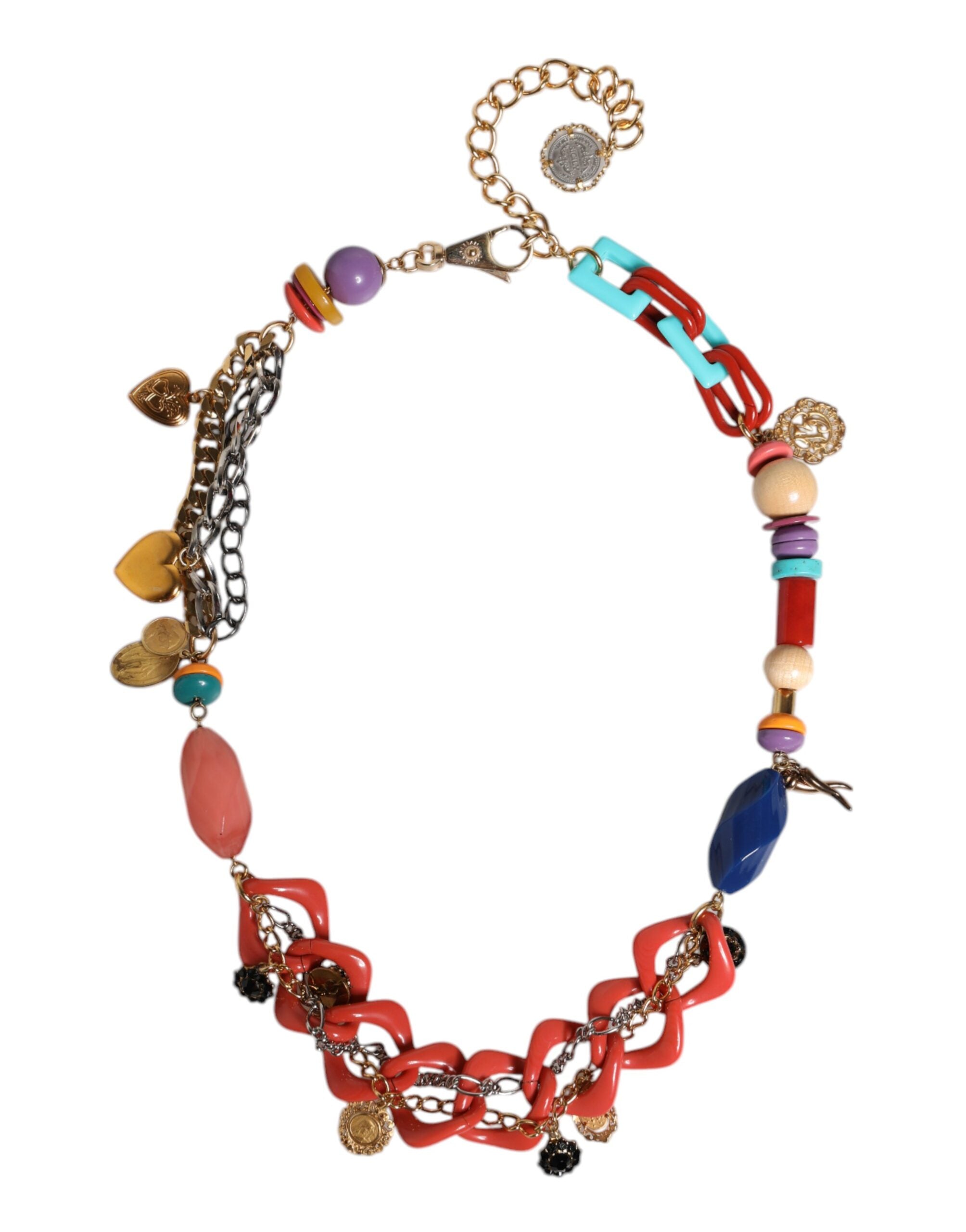 Dolce & Gabbana Multicolor Embellished Waist Chain Belt LUNESCAPE