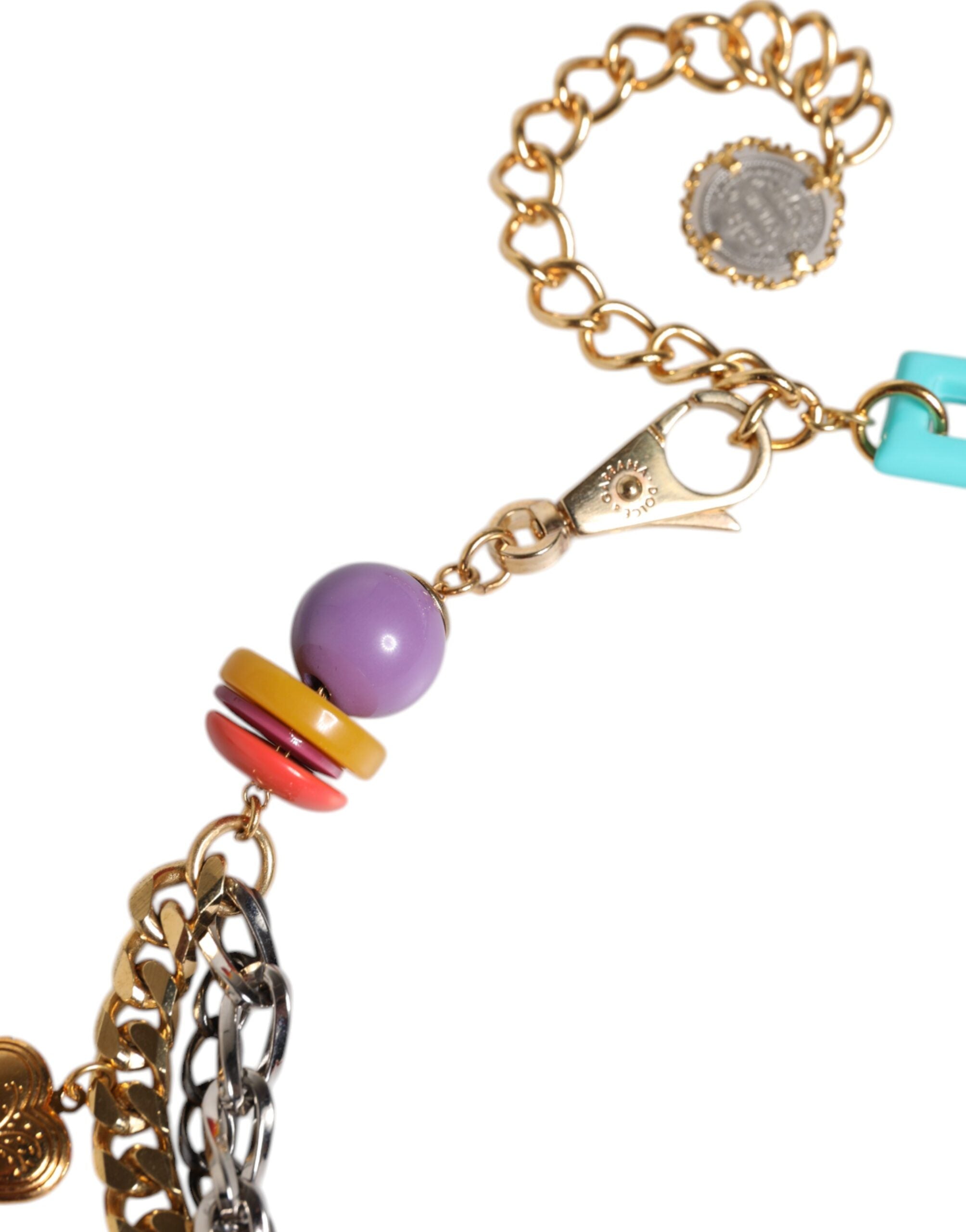 Dolce & Gabbana Multicolor Embellished Waist Chain Belt LUNESCAPE