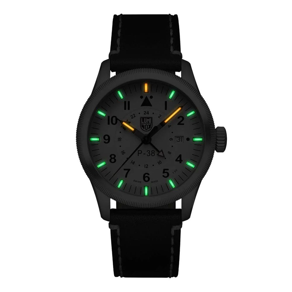 Luminox Black Leather Watch LUNESCAPE