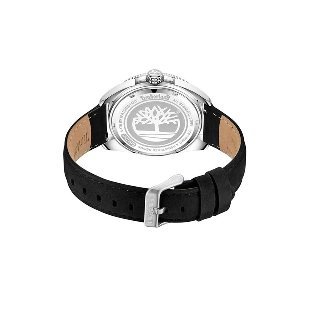 Timberland Black Leather Watch LUNESCAPE