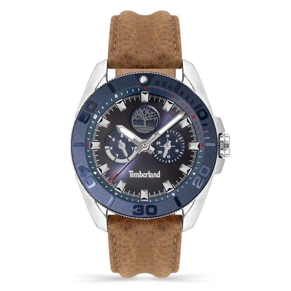 Timberland Brown Leather Watch LUNESCAPE