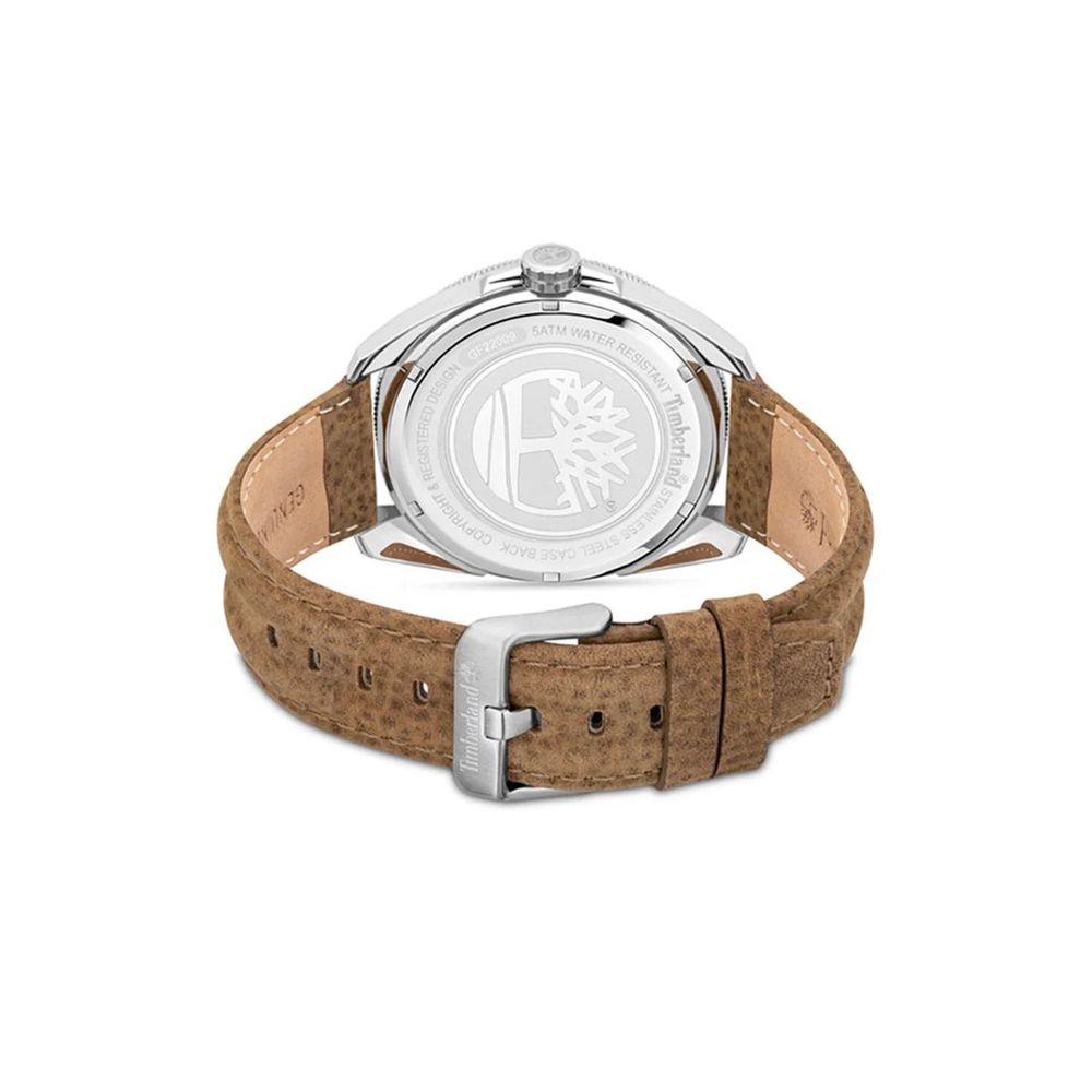 Timberland Brown Leather Watch LUNESCAPE