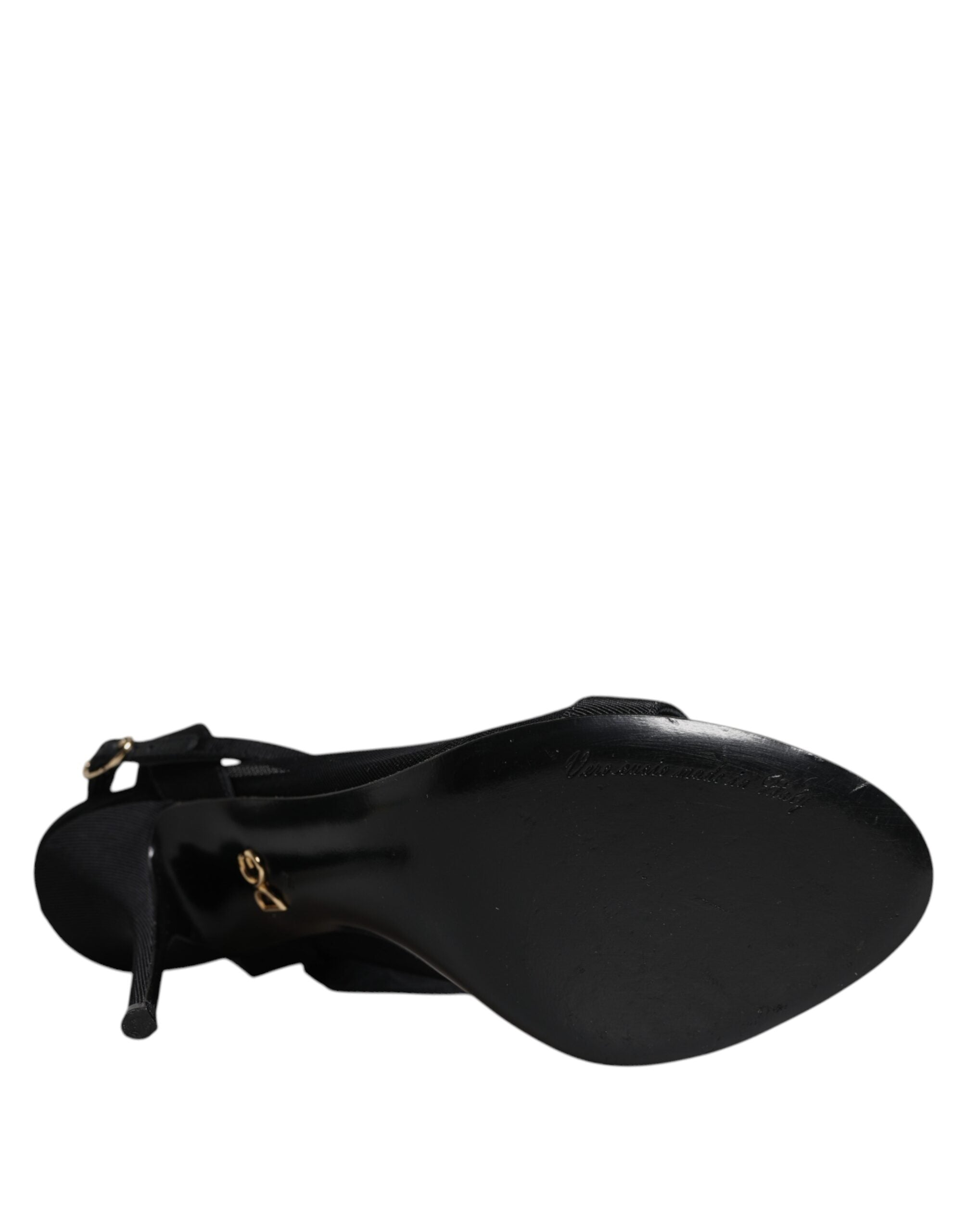 Dolce & Gabbana Black Tulle Stretch Stiletto Heel Sandal-Look Sock Boot LUNESCAPE