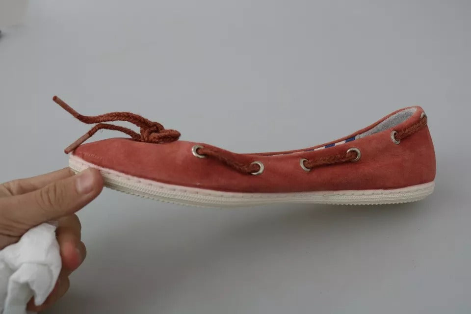 Pantofola D'Oro Coral Suede Lace Bow Loafers Ballet Flat Shoes