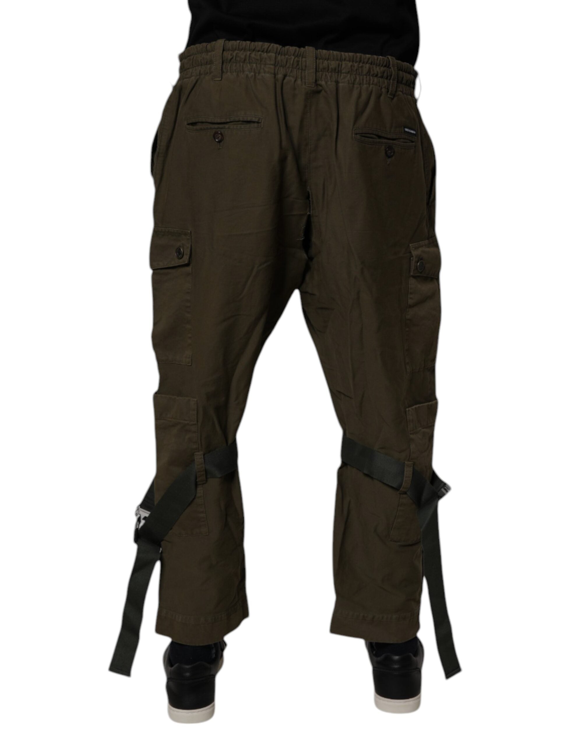 Dolce & Gabbana Brown Cotton Stretch Cargo Pants
