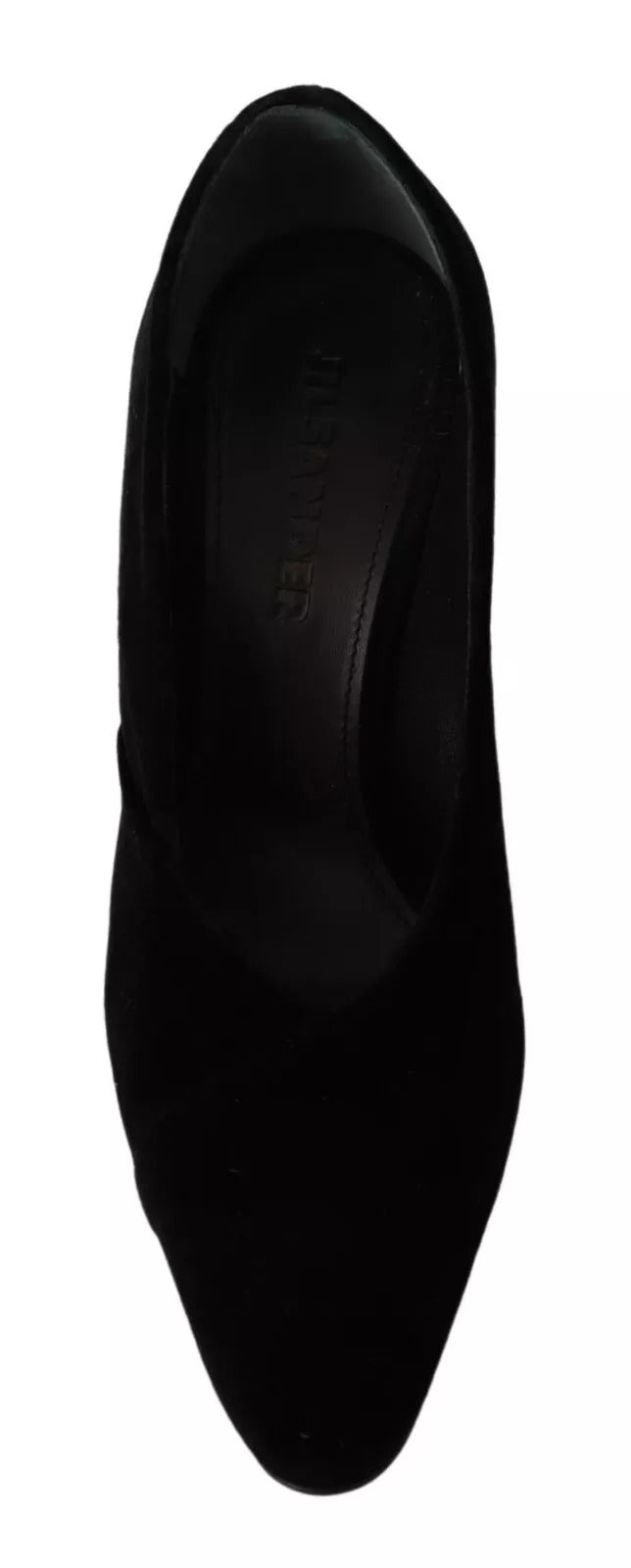Jil Sander Black Leather Suede Block Heels Pumps Shoes LUNESCAPE