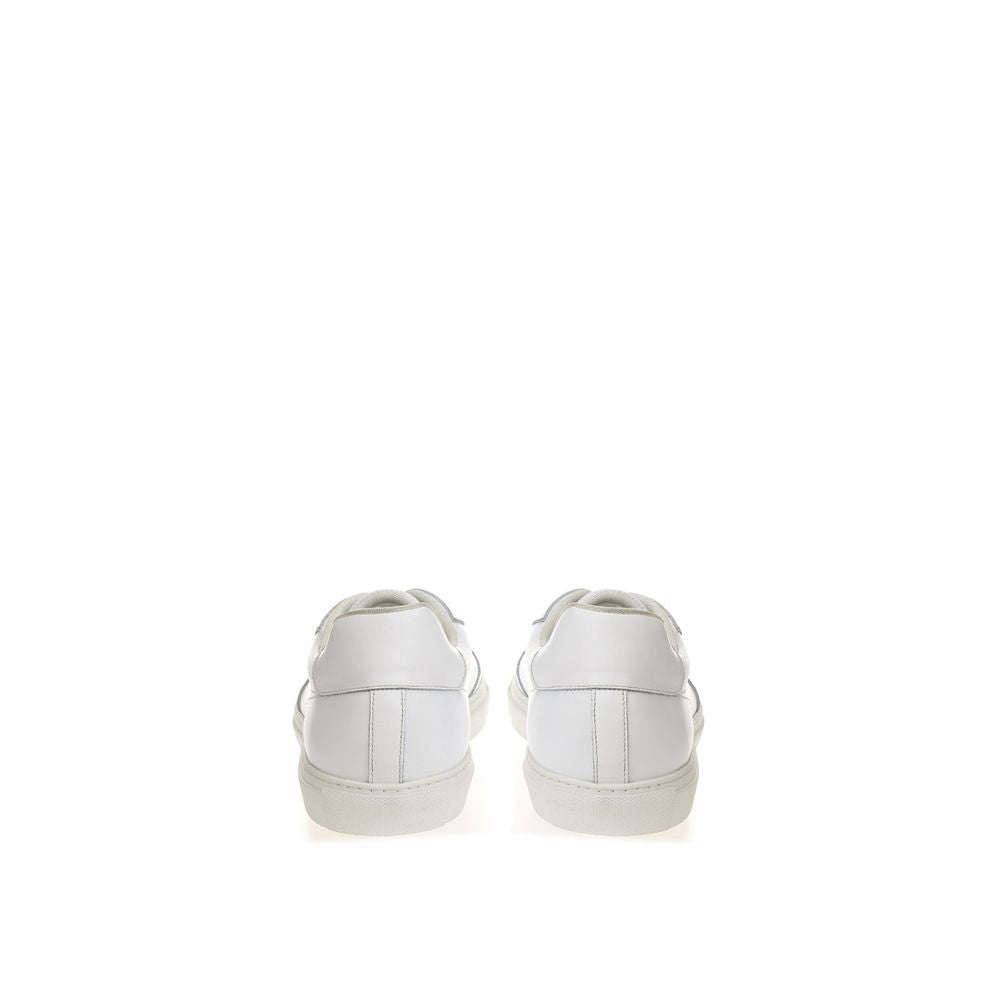 Roberto Cavalli White Leather Sneakers Luxe Footwear LUNESCAPE